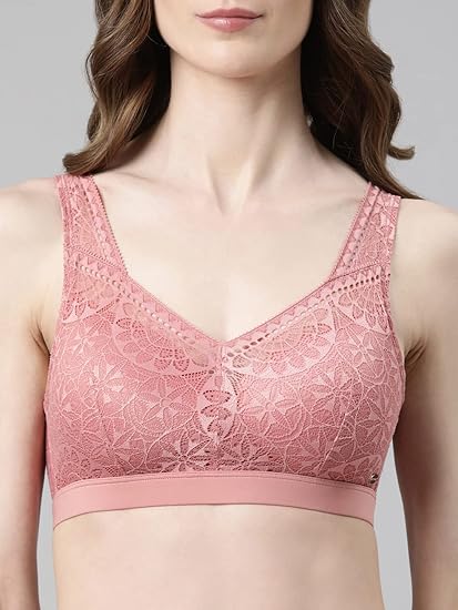 Enamor Women's Nylon Blend Bridal T-Shirt Bra – Padded, Non-Wired, Full Coverage, Lightweight Flexible Cups, All-Day Comfort